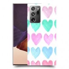 לבבות פסטל כיסוי מגן קשיח מעוצב ל Samsung Galaxy Note20 Ultra יחידה אחת סקרין מובייל