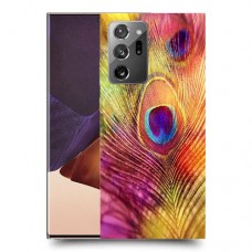 נוצת טווס כיסוי מגן קשיח מעוצב ל Samsung Galaxy Note20 Ultra יחידה אחת סקרין מובייל