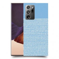 נקודות לבנות בכחול כיסוי מגן קשיח מעוצב ל Samsung Galaxy Note20 Ultra יחידה אחת סקרין מובייל