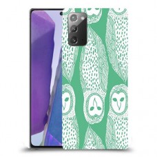 ינשופים על ירוק כיסוי מגן קשיח מעוצב ל Samsung Galaxy Note20 יחידה אחת סקרין מובייל