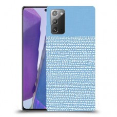 נקודות לבנות בכחול כיסוי מגן קשיח מעוצב ל Samsung Galaxy Note20 יחידה אחת סקרין מובייל