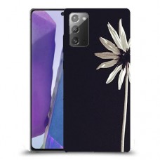 פרח לבן כיסוי מגן קשיח מעוצב ל Samsung Galaxy Note20 יחידה אחת סקרין מובייל