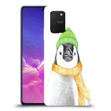 פינגווין בקור כיסוי מגן קשיח מעוצב ל Samsung Galaxy S10 Lite יחידה אחת סקרין מובייל