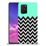 פסים במנטה כיסוי מגן קשיח מעוצב ל Samsung Galaxy S10 Lite יחידה אחת סקרין מובייל