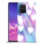לבבות מעורפלים בכחול כיסוי מגן קשיח מעוצב ל Samsung Galaxy S10 Lite יחידה אחת סקרין מובייל