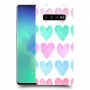לבבות פסטל כיסוי מגן קשיח מעוצב ל Samsung Galaxy S10+ יחידה אחת סקרין מובייל
