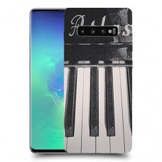 פסנתר Soul כיסוי מגן קשיח מעוצב ל Samsung Galaxy S10+ יחידה אחת סקרין מובייל