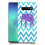 אלפנט סגול כיסוי מגן קשיח מעוצב ל Samsung Galaxy S10+ יחידה אחת סקרין מובייל