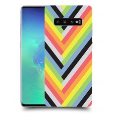 פסים קשת כיסוי מגן קשיח מעוצב ל Samsung Galaxy S10+ יחידה אחת סקרין מובייל