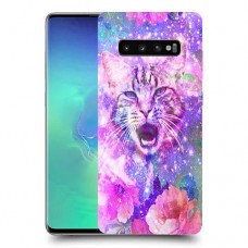 חתול מושלג כיסוי מגן קשיח מעוצב ל Samsung Galaxy S10+ יחידה אחת סקרין מובייל