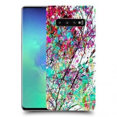 באביב בסגול כיסוי מגן קשיח מעוצב ל Samsung Galaxy S10+ יחידה אחת סקרין מובייל