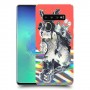 ארנבון מוזר כיסוי מגן קשיח מעוצב ל Samsung Galaxy S10+ יחידה אחת סקרין מובייל