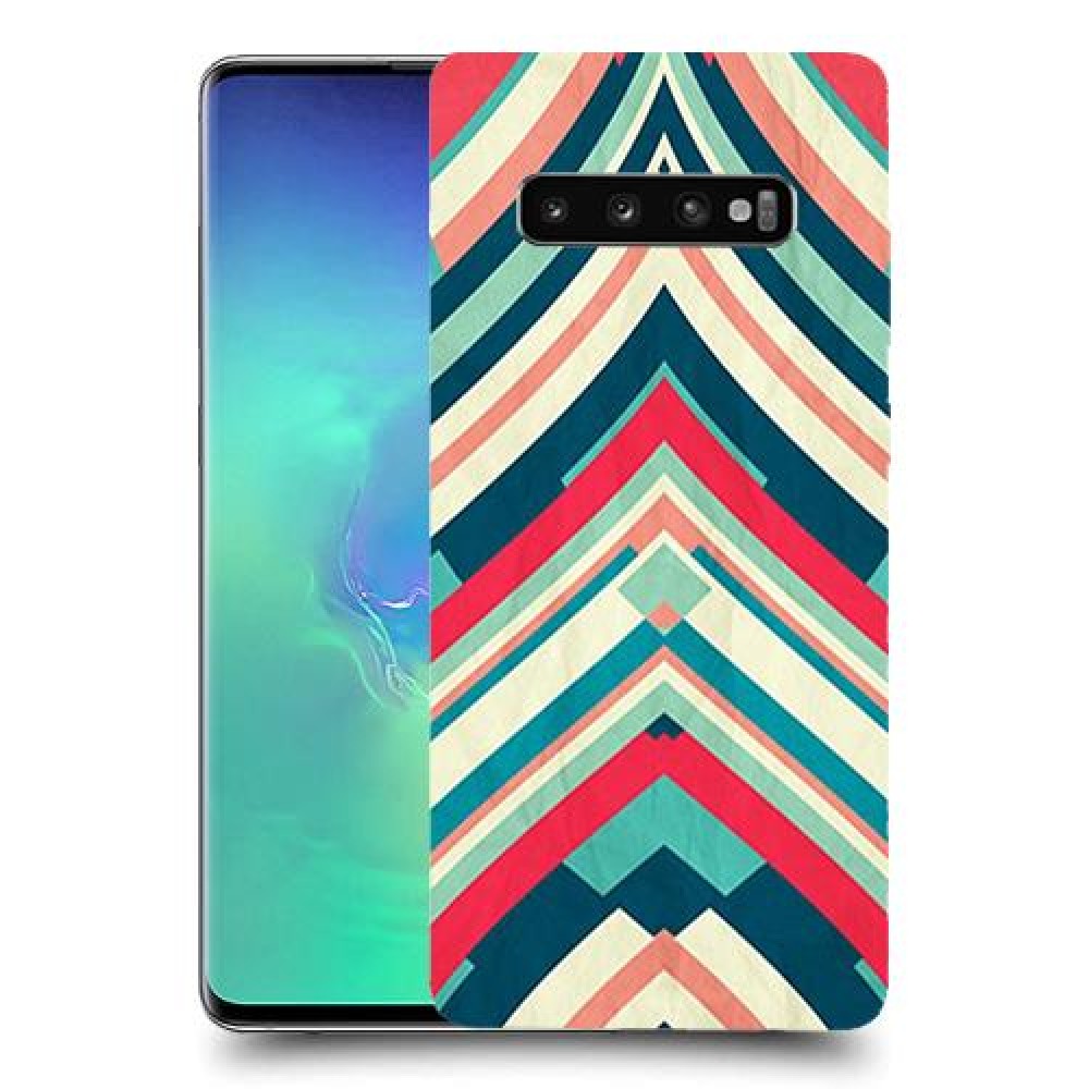 פסים בצבע כיסוי מגן קשיח מעוצב ל Samsung Galaxy S10+ יחידה אחת סקרין מובייל