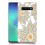חמניות בלבן כיסוי מגן קשיח מעוצב ל Samsung Galaxy S10+ יחידה אחת סקרין מובייל
