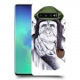 חשיבה קוף כיסוי מגן קשיח מעוצב ל Samsung Galaxy S10+ יחידה אחת סקרין מובייל