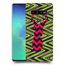 עניבה על גרין כיסוי מגן קשיח מעוצב ל Samsung Galaxy S10+ יחידה אחת סקרין מובייל