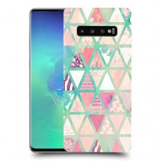 משולשים כיסוי מגן קשיח מעוצב ל Samsung Galaxy S10+ יחידה אחת סקרין מובייל