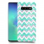 גיאומטריה טורקיז כיסוי מגן קשיח מעוצב ל Samsung Galaxy S10+ יחידה אחת סקרין מובייל
