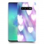 לבבות מעורפלים בכחול כיסוי מגן קשיח מעוצב ל Samsung Galaxy S10+ יחידה אחת סקרין מובייל