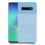 נקודות לבנות בכחול כיסוי מגן קשיח מעוצב ל Samsung Galaxy S10+ יחידה אחת סקרין מובייל