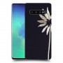 פרח לבן כיסוי מגן קשיח מעוצב ל Samsung Galaxy S10+ יחידה אחת סקרין מובייל