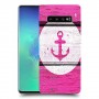 עוגן ורוד מעץ כיסוי מגן קשיח מעוצב ל Samsung Galaxy S10+ יחידה אחת סקרין מובייל