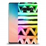 ניאון גיאומטריה כיסוי מגן קשיח מעוצב ל Samsung Galaxy S10 יחידה אחת סקרין מובייל