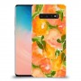 אפרסקים כתומים כיסוי מגן קשיח מעוצב ל Samsung Galaxy S10 יחידה אחת סקרין מובייל