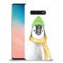 פינגווין בקור כיסוי מגן קשיח מעוצב ל Samsung Galaxy S10 יחידה אחת סקרין מובייל