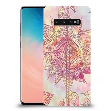 חמניות מוזרה סגולה כיסוי מגן קשיח מעוצב ל Samsung Galaxy S10 יחידה אחת סקרין מובייל
