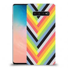פסים קשת כיסוי מגן קשיח מעוצב ל Samsung Galaxy S10 יחידה אחת סקרין מובייל