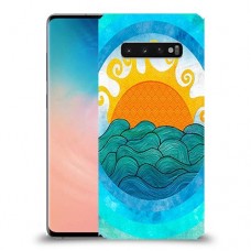 זריחה ליד הים כיסוי מגן קשיח מעוצב ל Samsung Galaxy S10 יחידה אחת סקרין מובייל