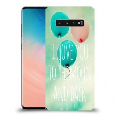 עד הירח ובחזרה כיסוי מגן קשיח מעוצב ל Samsung Galaxy S10 יחידה אחת סקרין מובייל