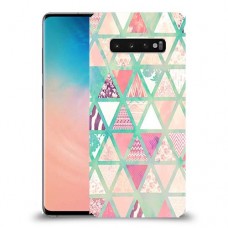 משולשים כיסוי מגן קשיח מעוצב ל Samsung Galaxy S10 יחידה אחת סקרין מובייל