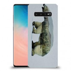דוב לבן כיסוי מגן קשיח מעוצב ל Samsung Galaxy S10 יחידה אחת סקרין מובייל