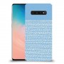 נקודות לבנות בכחול כיסוי מגן קשיח מעוצב ל Samsung Galaxy S10 יחידה אחת סקרין מובייל