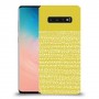 נקודות לבנות בצהוב כיסוי מגן קשיח מעוצב ל Samsung Galaxy S10 יחידה אחת סקרין מובייל