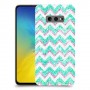 גיאומטריה טורקיז כיסוי מגן קשיח מעוצב ל Samsung Galaxy S10e יחידה אחת סקרין מובייל