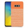 נקודות לבנות בכתום כיסוי מגן קשיח מעוצב ל Samsung Galaxy S10e יחידה אחת סקרין מובייל