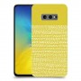 נקודות לבנות בצהוב כיסוי מגן קשיח מעוצב ל Samsung Galaxy S10e יחידה אחת סקרין מובייל