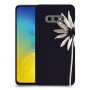 פרח לבן כיסוי מגן קשיח מעוצב ל Samsung Galaxy S10e יחידה אחת סקרין מובייל