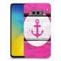 עוגן ורוד מעץ כיסוי מגן קשיח מעוצב ל Samsung Galaxy S10e יחידה אחת סקרין מובייל