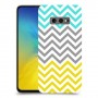 שורות צהובות-ירוקות כיסוי מגן קשיח מעוצב ל Samsung Galaxy S10e יחידה אחת סקרין מובייל