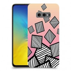 זאברה ריבועים כיסוי מגן קשיח מעוצב ל Samsung Galaxy S10e יחידה אחת סקרין מובייל
