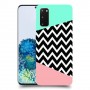 פסים במנטה ורוד כיסוי מגן קשיח מעוצב ל Samsung Galaxy S20 5G יחידה אחת סקרין מובייל