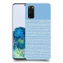 נקודות לבנות בכחול כיסוי מגן קשיח מעוצב ל Samsung Galaxy S20 5G יחידה אחת סקרין מובייל