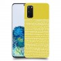 נקודות לבנות בצהוב כיסוי מגן קשיח מעוצב ל Samsung Galaxy S20 5G יחידה אחת סקרין מובייל