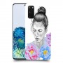 אישה בפרחים כיסוי מגן קשיח מעוצב ל Samsung Galaxy S20 5G יחידה אחת סקרין מובייל