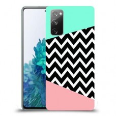 פסים במנטה ורוד כיסוי מגן קשיח מעוצב ל Samsung Galaxy S20 FE 5G יחידה אחת סקרין מובייל
