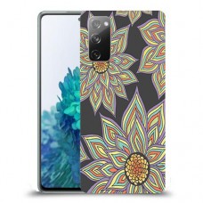 חמניות בשחור כיסוי מגן קשיח מעוצב ל Samsung Galaxy S20 FE 5G יחידה אחת סקרין מובייל